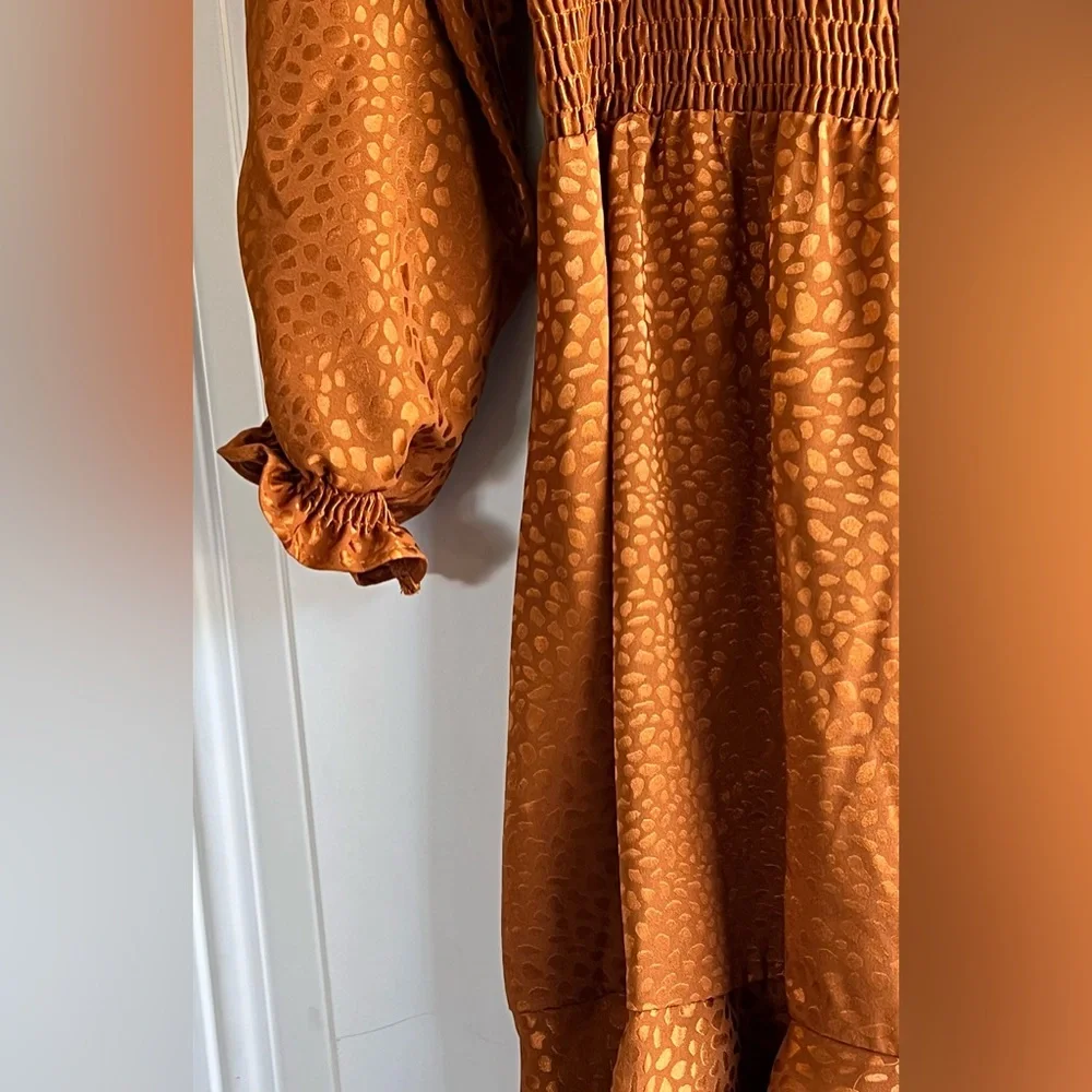 Animal Print Long Sleeve Dress - Picture 6 of 10
